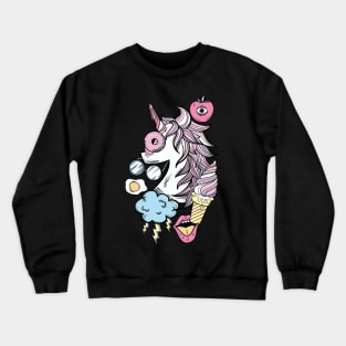 Retro Cute Unicorn Doodle Art Style Crewneck Sweatshirt